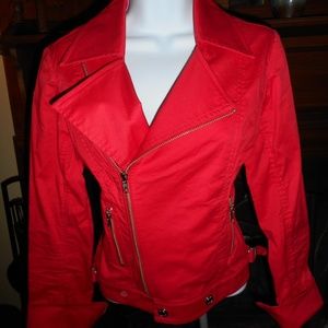 Retro Vintage Red Thriller Jacket, Size 4